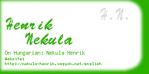 henrik nekula business card